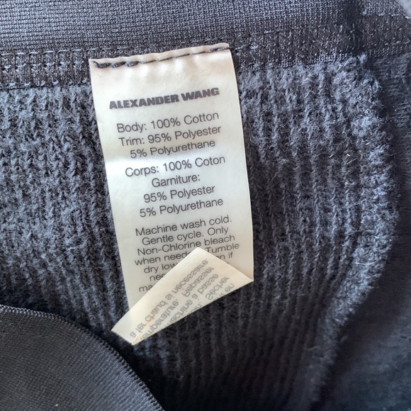 T by Alexander Wang Asymmetrical Elastic Pull On Black Mini Skirt sz XS - Picture 6 of 6